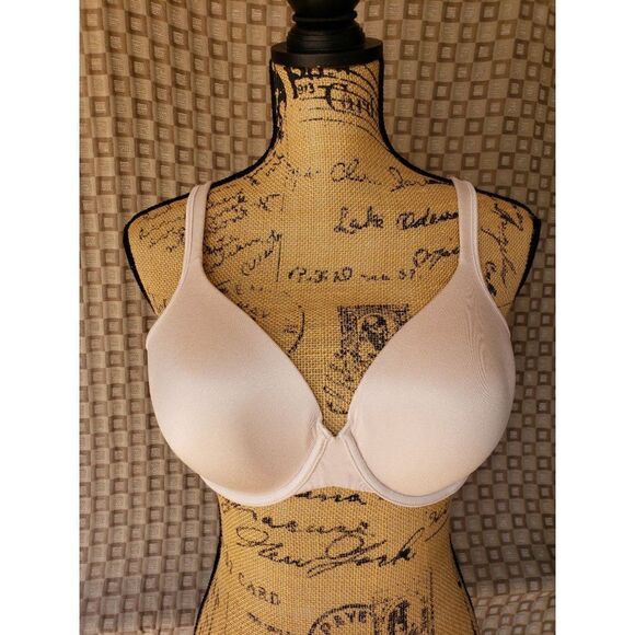 Women's Bra 38C Pink Plunge Body Shine Full-Coverage Underwire Bra 38C NEW - Picture 2 of 6